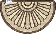 Придверні напівкруглий килимок на гумовій основі Karat Flex 50х80см Коричневий (19163/91)(6859 осіб), фото 2
