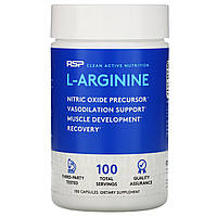 Аргинин RSP Nutrition (USA), 100 капсул по 750 мг, l-arginine
