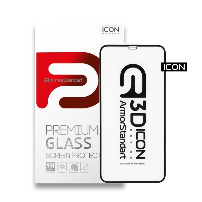 Захисне скло Armorstandart Icon для Apple iPhone 11 Pro Max/XS Black Max, 0.33 mm, 3D (ARM55717-GI3D-BK)