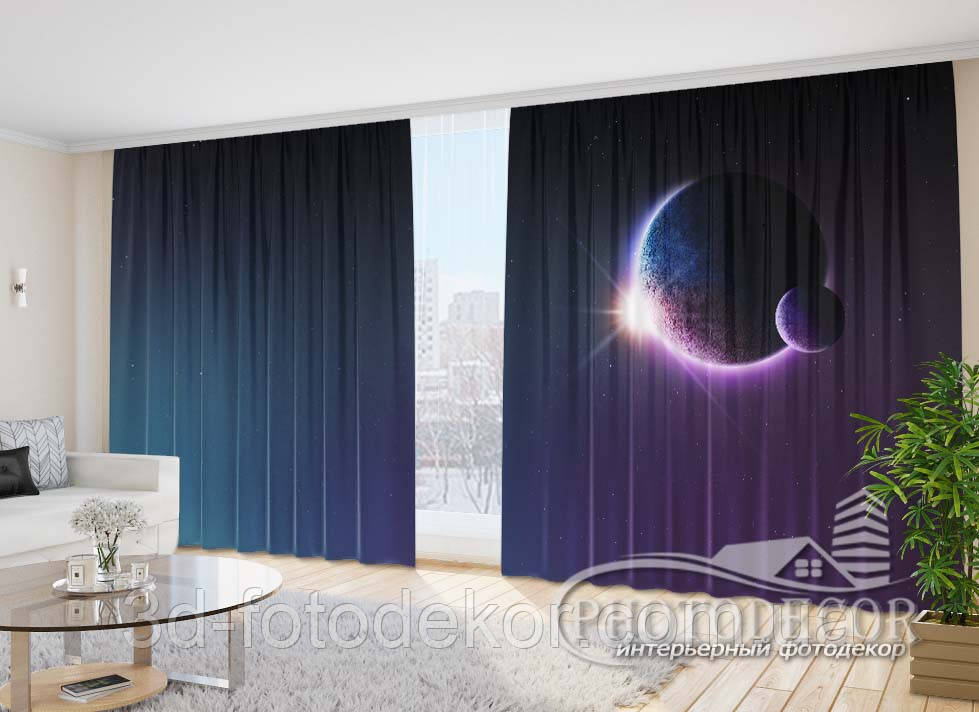 Фото Штори "Планети на світанку" - будь-який розмір. Читаємо опис!, фото 1