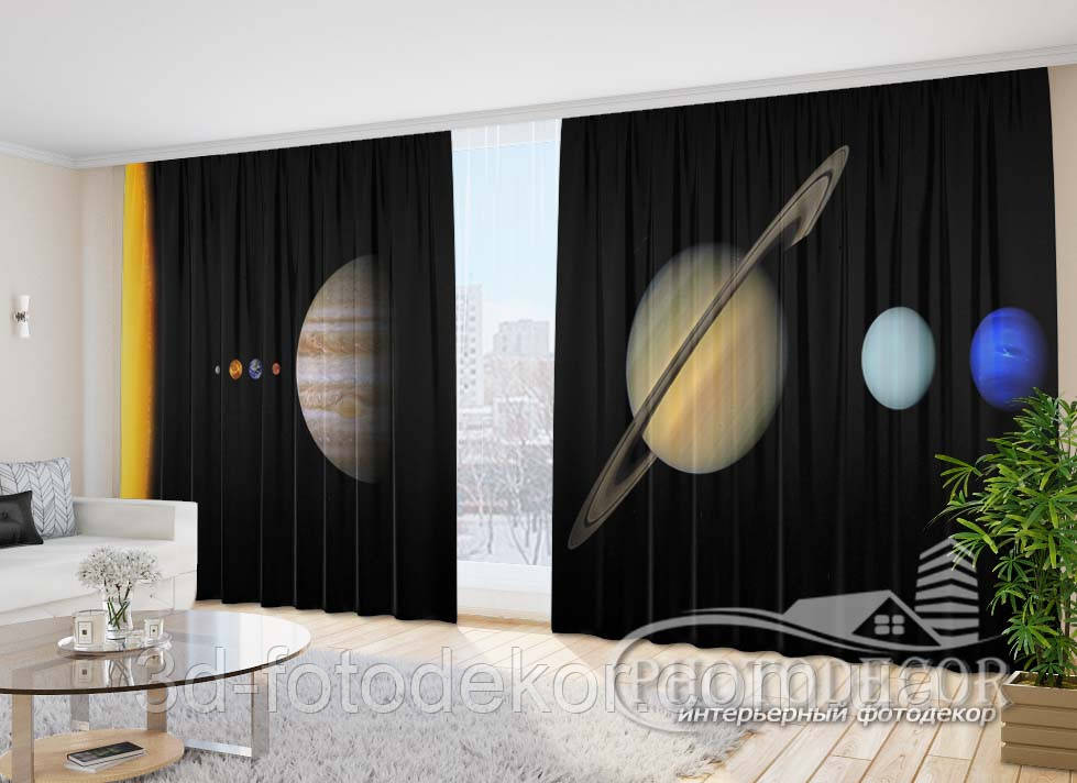 Фото Штори "Планети сонячної системи" - будь-який розмір. Читаємо опис!, фото 1