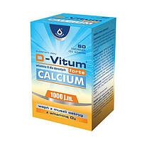 D-Vitum Forte Calcium 1000 j.m - витамин D с кальцием для взрослых, 60 таб.