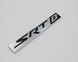 Шильдик напис SRT8 чорний на кришку багажника