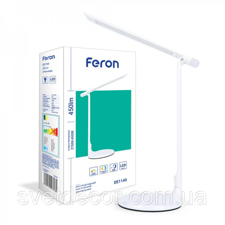 Світлодіодна настільна Лампа FERON DE1140 8 W 2700 K-6400К LED (ЛЕД) — Зміна Кольори, Нічник