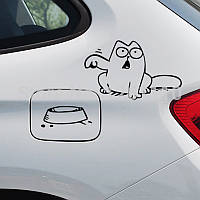 Вініл вініл наклейка шильд значок емблема прикраса шильдик для автомобіля авто КОТИК бак чорний