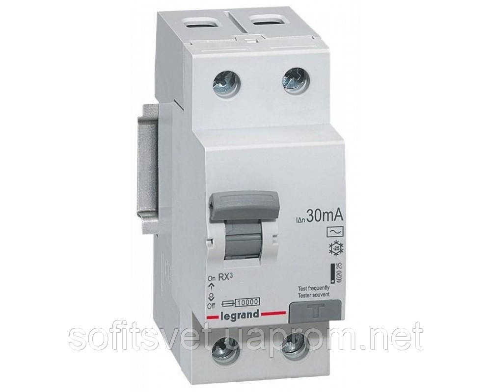 Дифавтомат (АВДТ) 32А, 2 полюси, тип AC, Legrand RX3 419402 (ID ...