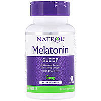Мелатонин, С Повышенной Силой Действия, 5 мг, Natrol, 60 таблеток