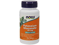Калий NOW Potassium Gluconate 99 мг 100 таб