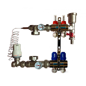 Колектори "GROSS" для теплої підлоги в зборі, латунь