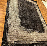 Модний сучасний чорно-білий килим із візерунком плетіння із шовку, фото 2
