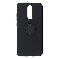 Чехол для Xiaomi Redmi 8 силиконовый противоударный с кольцом Color Ring Case чёрный