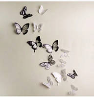 Виниловая наклейка Бабочки 3D набор 18 шт