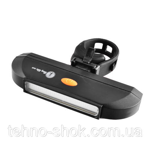 Ліхтар велосипедний HYD-011-COB(червоний+синій), 2xAAA