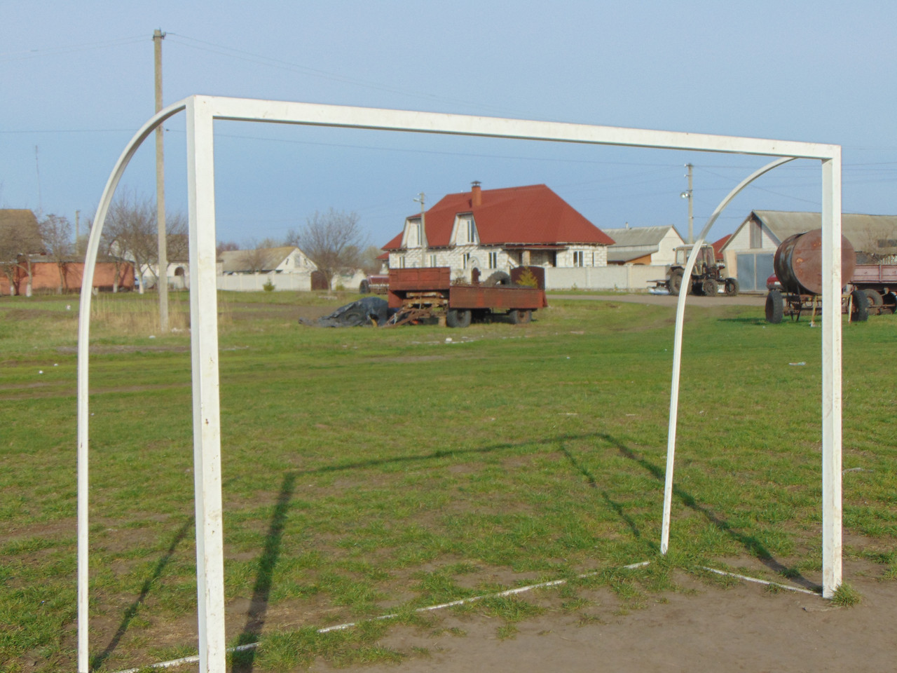 Ворота футбольні 3х2м з додатковою стійкою