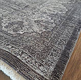 Сіро-бежевий бамбуковий килим у вінтажному стилі, фото 3