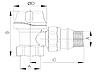 Клапан термостатичний кутовий KOER 1/2", фото 3