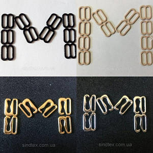 Металева фурнітура для бюстгальтера 1см