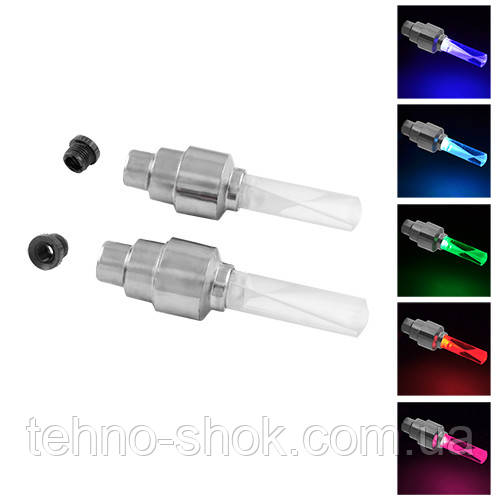 Велосипедний золотник 818, 5 кольорів, 1 LED, RGB, 3xAG10, фото 1