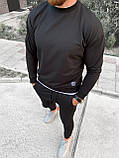 Чоловічий спортивний костюм M477 чорний, фото 5