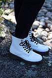 Демісезонні жіночі черевики Dr.Martens White шкіряні білі, фото 10