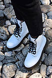 Демісезонні жіночі черевики Dr.Martens White шкіряні білі, фото 7