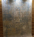 Синій вінтажний класичний килим із шовку, фото 5