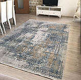 Синій вінтажний класичний килим із шовку, фото 2