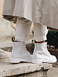 Демісезонні жіночі черевики Dr.Martens Mono White шкіряні білі, фото 3