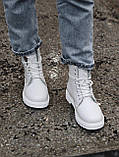 Демісезонні жіночі черевики Dr.Martens Mono White шкіряні білі, фото 4