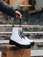 Демисезонные женские ботинки Dr.Martens Jadon White кожаные белые