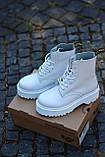 Демісезонні жіночі черевики Dr.Martens Jadon Mono White білі, фото 2