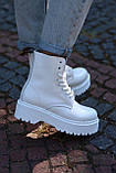 Демісезонні жіночі черевики Dr.Martens Jadon Mono White білі, фото 5