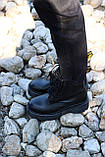 Демісезонні жіночі черевики Dr.Martens Jadon Mono Black шкіряні чорні (мартинси чорний жадон), фото 6