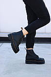 Демісезонні жіночі черевики Dr.Martens Jadon Black шкіряні чорні (мартинси чорний жадон), фото 8