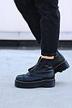 Демісезонні жіночі черевики Dr.Martens Jadon Black шкіряні чорні (мартинси чорний жадон), фото 9