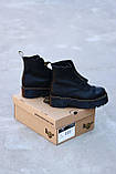 Демісезонні жіночі черевики Dr.Martens Jadon Black шкіряні чорні (мартинси чорний жадон), фото 7