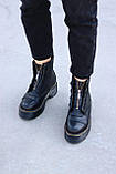 Демісезонні жіночі черевики Dr.Martens Jadon Black шкіряні чорні (мартинси чорний жадон), фото 10