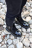 Демісезонні жіночі черевики Dr.Martens Jadon Black Patent шкіряні лакові чорні (мартинси чорний жадон), фото 5
