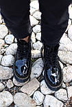 Демісезонні жіночі черевики Dr.Martens Jadon Black Patent шкіряні лакові чорні (мартинси чорний жадон), фото 8
