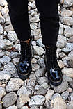 Демісезонні жіночі черевики Dr.Martens Jadon Black Patent шкіряні лакові чорні (мартинси чорний жадон), фото 9