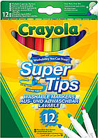 Набор фломастеров Crayola Super Tips Markers Washable Felt Tip, Markers 12 штук (101584084)