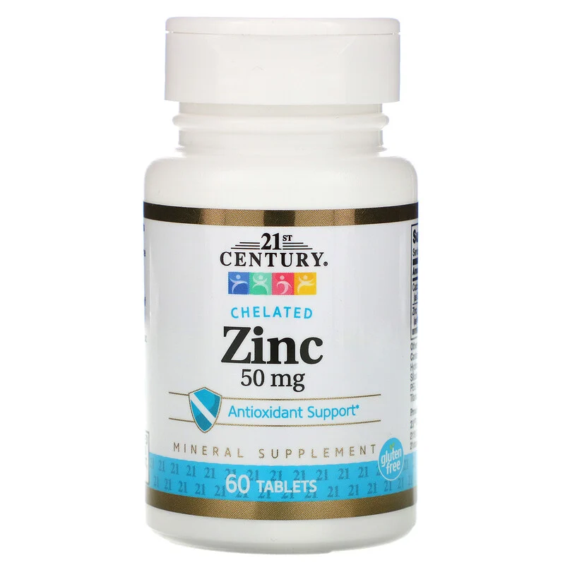 Zinc 50 мг 21st Century 60 таблеток