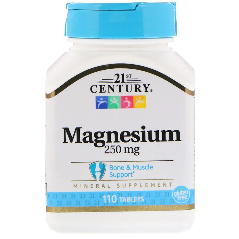 Магній Magnesium 250 мг 21st Century 110 таблеток, фото 1