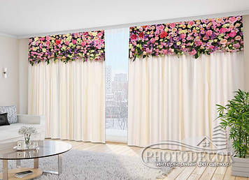 Фото Штори "Яскраві квіткові ламбрекени" 2,7м*5,0м (2 полотна по 2,50м)