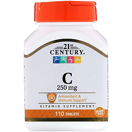 Vitamin C 250 мг 21st Century 110 таблеток