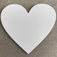 Підкладка під торт із білого ДВП у формі серця (25х25 см)