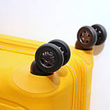 Пластикова валіза на 4 колесах поліпропілену 105 л Snowball оранжева, фото 6
