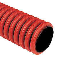 Труба гофрированная Ø75 мм гибкая двухслойная Копофлекс красная протяжка полиэтилен HDPE KF 09075_ВА