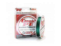 Шнур Classik PE X4 0.12mm. 5,4kg. 100m. cоl.Green ТМ FANATIK
