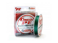 Шнур Classik PE X4 0.20mm. 10,8 kg. 100m. cоl.Green ТМ FANATIK